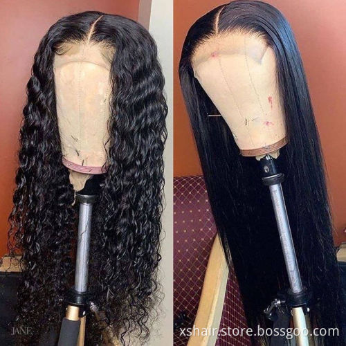 Wholesale Raw Brazilian Hair 4x4 Lace Front Closure Wigs For Black Women, 13x4 13x6 Full Lace Virgin Human Hair Frontal Wig